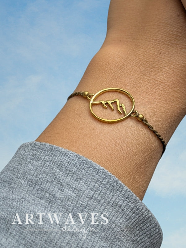 Minimalistisches personalisiertes Partnerarmband verstellbar • Tali • filigranes Armband mit Symbol