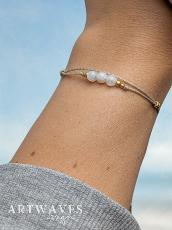 Personalisiertes Edelstein Armband mit Geburtsstein • Stone • minimalistisches Armbändchen im boho style