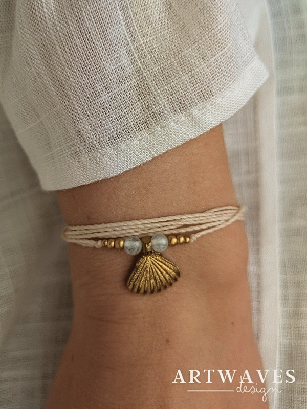 Personalisiertes Makramee Armband mit Anhänger • Colombo • minimalistisches Armbändchen im boho style