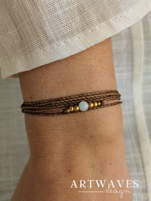 Personalisiertes Armband mit Edelstein für Damen • Jakarta • minimalistische Armkette im boho style