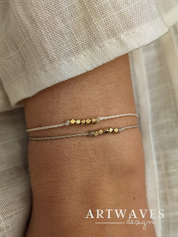 Minimalistisches personalisiertes boho chic Armband • Bright • Frauen Armkettchen verstellbar