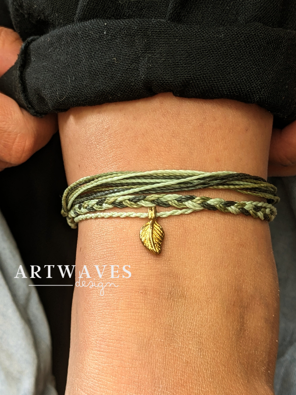 Fußbandset in grüntönen