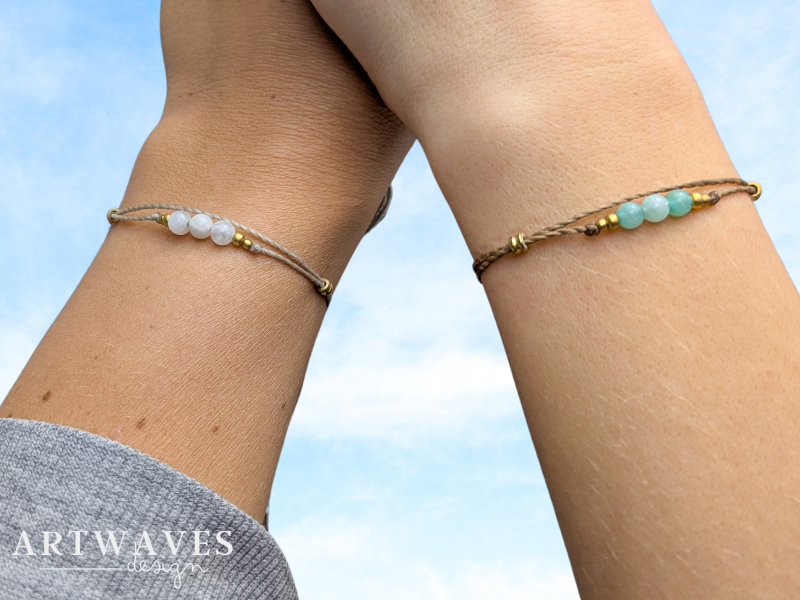 Personalisiertes Edelstein Armband mit Geburtsstein • Stone • minimalistisches Armbändchen im boho style