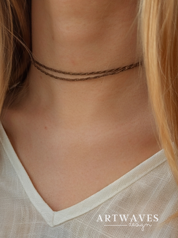 Minimalistische Choker Kette für Damen und Herren feine Halskette Artwaves