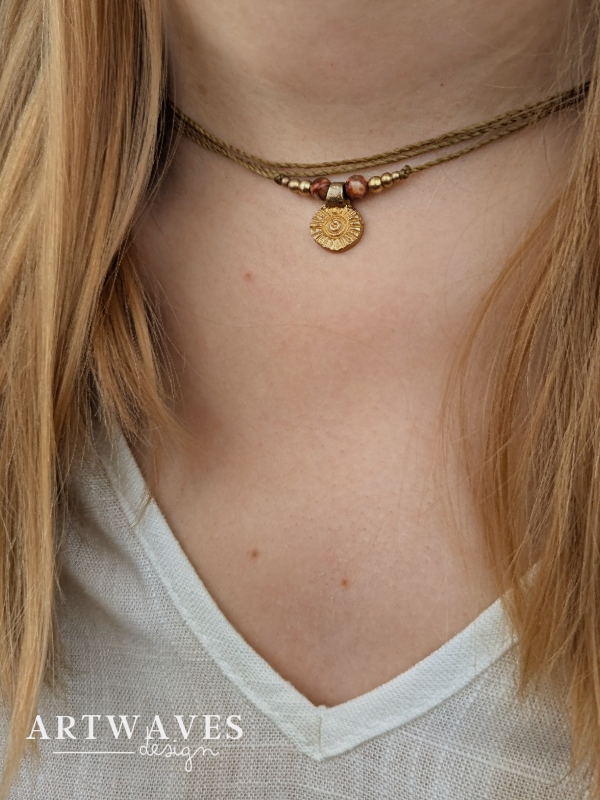 Personalisiert minimalistische Choker Kette mit Anhänger • Colombo • Zarte Halskette