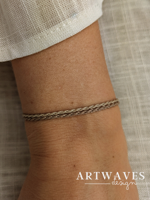 Minimalistisches boho Partnerarmband für Damen und Herren • Nusa • personalisiertes Armband im Surferstyle