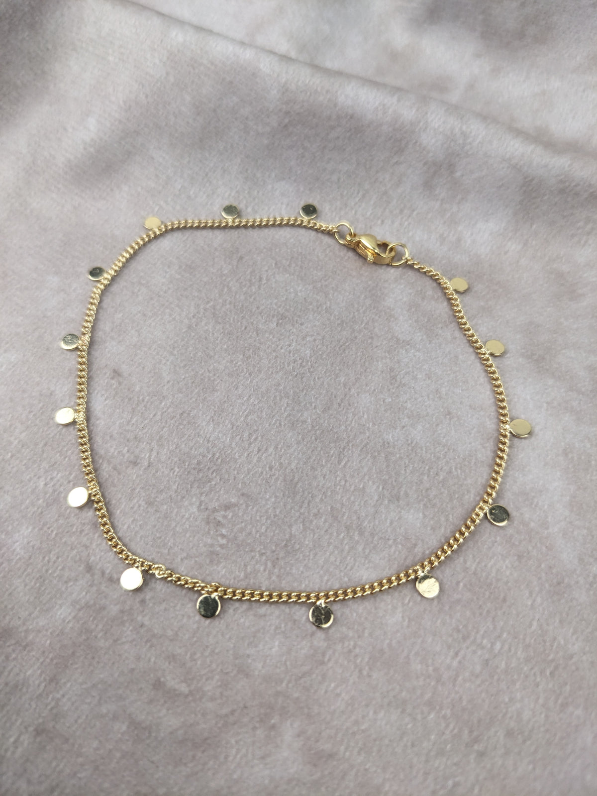 Goldenes Plättchenarmband Gliederarmband