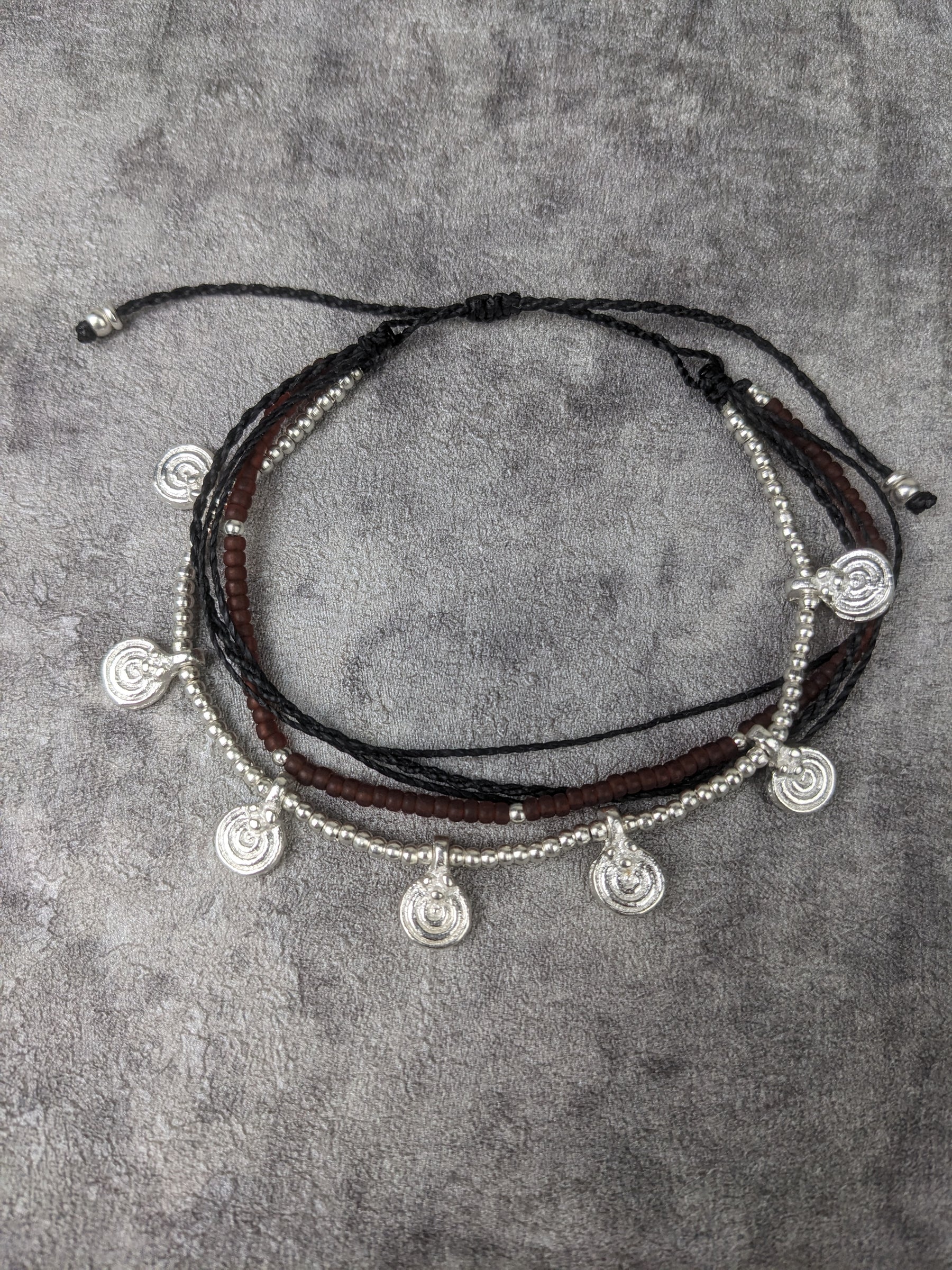 Personalisiertes Gypsy Bettel Fusskettchen boho Style • Ohio • orientalischer Fusschmuck mit Glasperlen