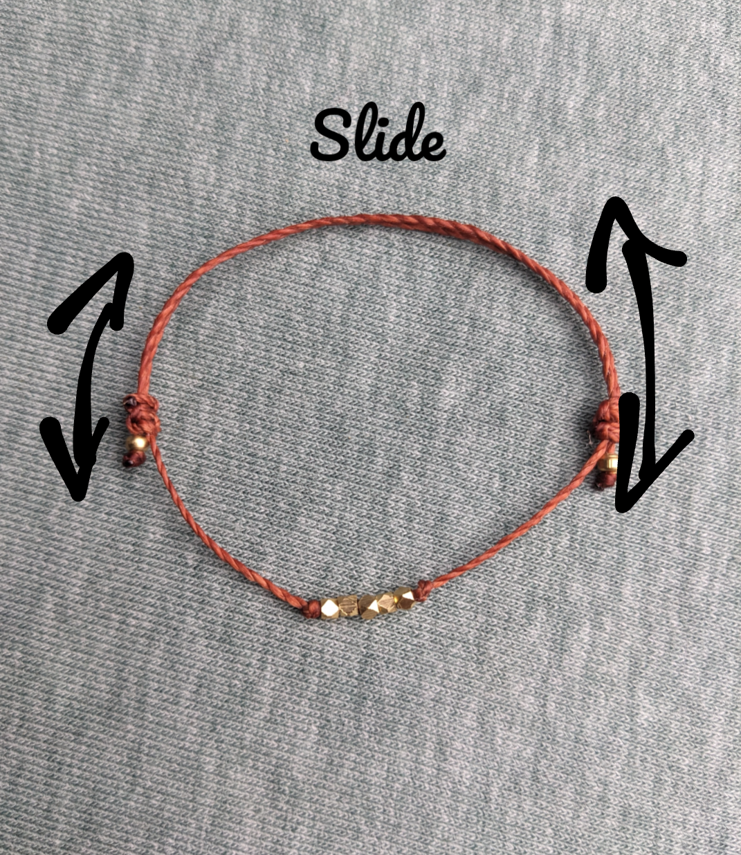 minimalistisches Fusskettchen personalisiert im boho style • Bright • Freundschaft Fussschmuck mit Messingperlen