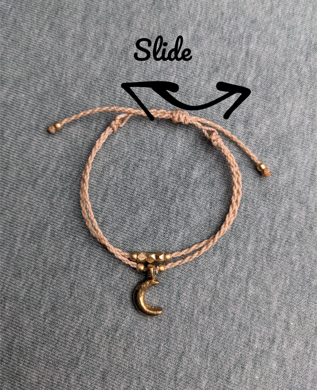 minimalistisches boho Fusskettchen mit Anhänger • Diamond • personalisierter Fusschmuck Freundschaftsband