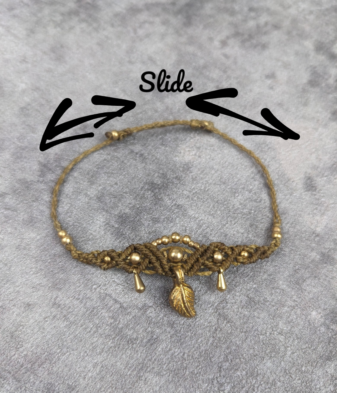 Makramee Hippie Fusskettchen personalisiert • Rise • Gypsy Festival boho Fussschmuck mit Sonnen Anhänger