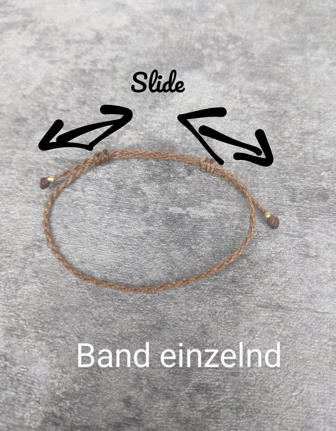 minimalistisches Fusskettchen personalisiert im boho style • Bali • surfer hippie Fussschmuck mit Messingperlen