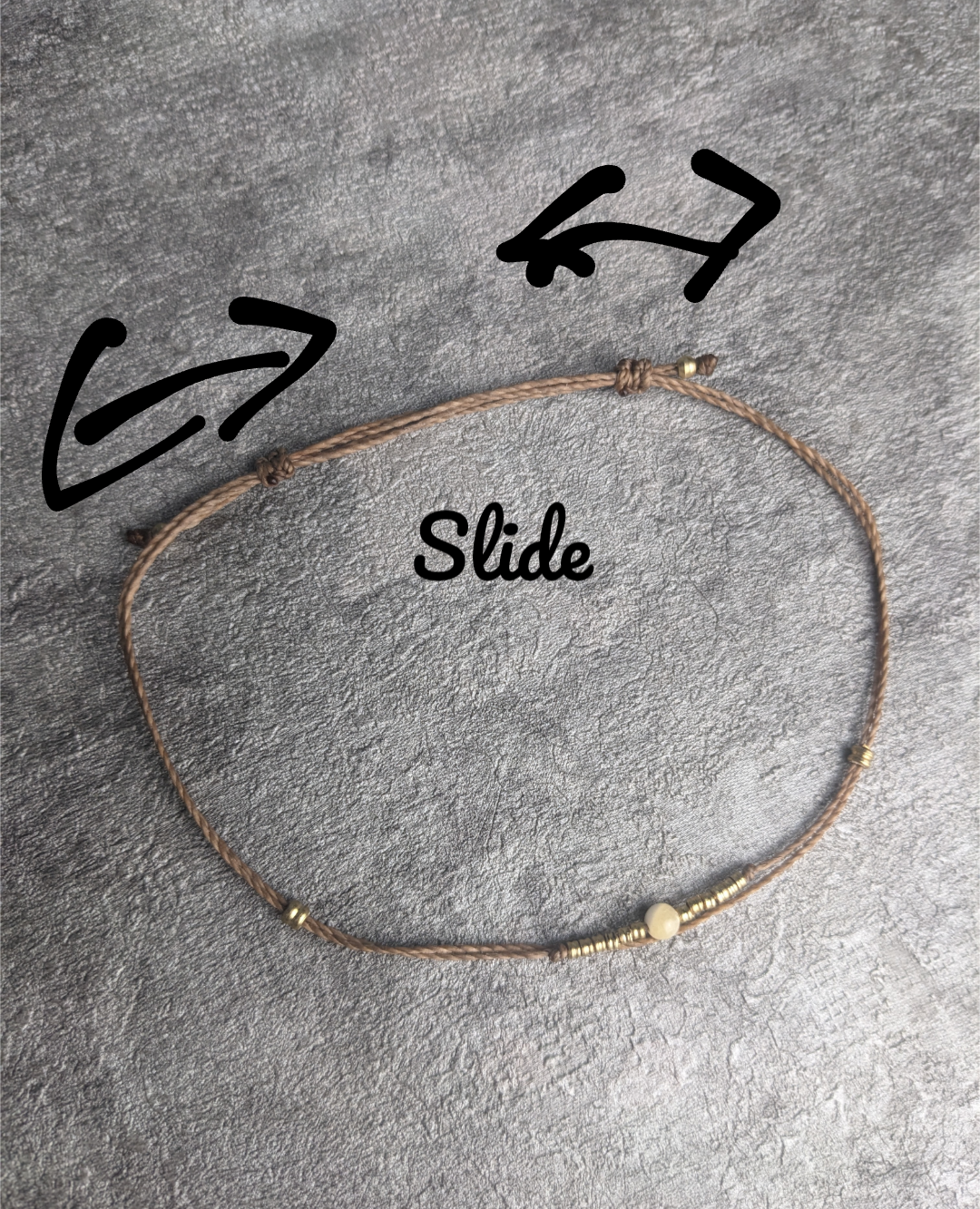 minimalistisches boho Fusskettchen mit Geburtsstein Perle • Riff • personalisiert verstellbar Fusschmuck