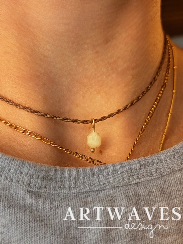 Minimalistische Choker Kette für Damen und Herren • Moonqueen • feine Halskette Halsband in verschiedenen Farben