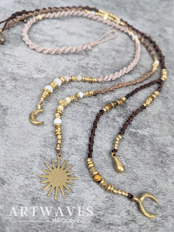 Makramee Edelstein Hairwrap • Athena •