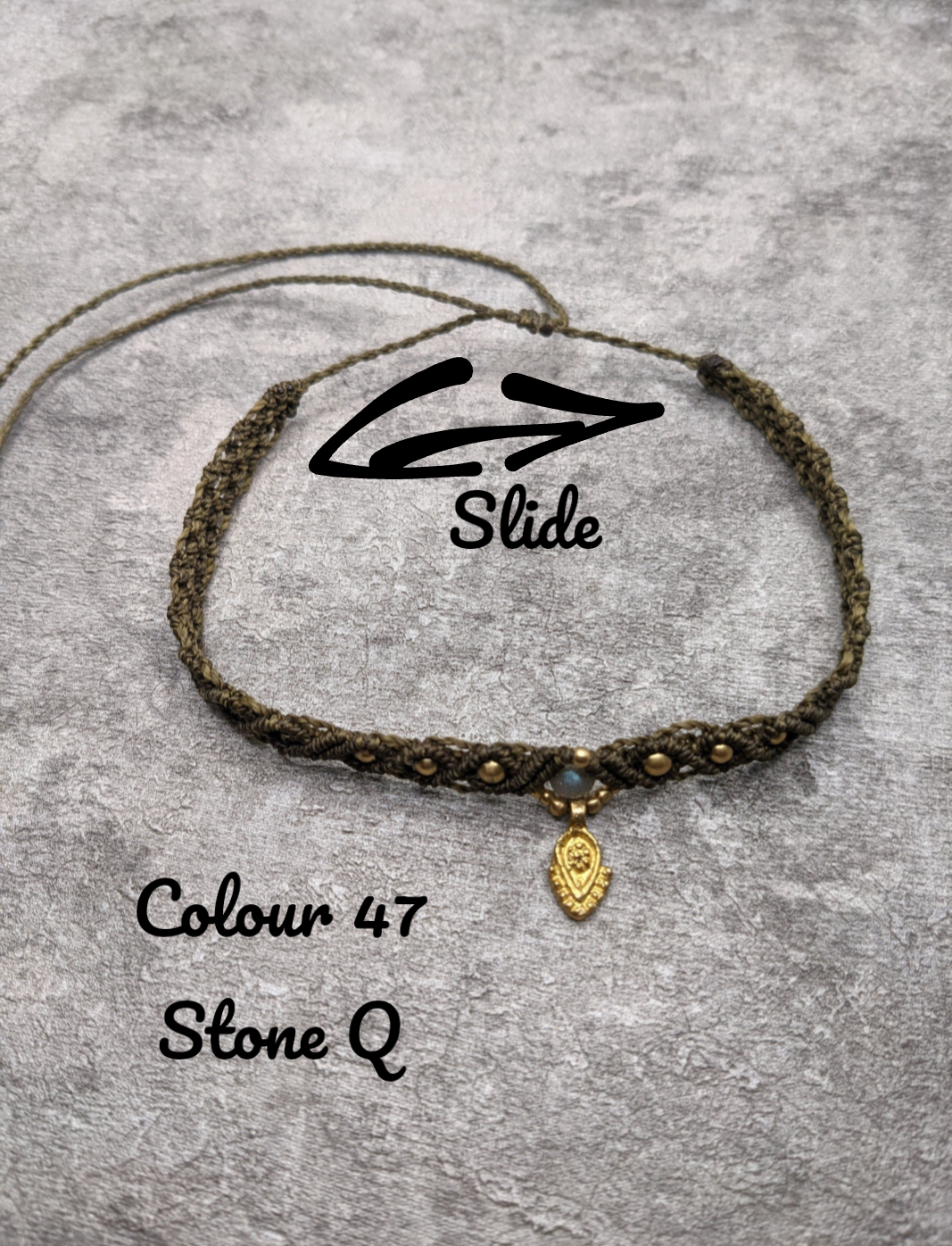 Makramee boho Fusskettchen personalisiert • Goa • Hippie festival Fusschmuck mit Anhänger und Geburtsstein