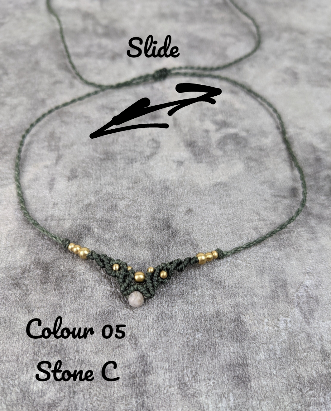 Zarte Makramee Stirnkette • Heal •