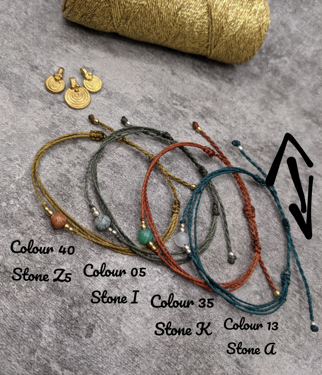 minimalistisches boho Fusskettchen mit Geburtsstein • Rosario • personalisierter Fusschmuck Freundschaftsband