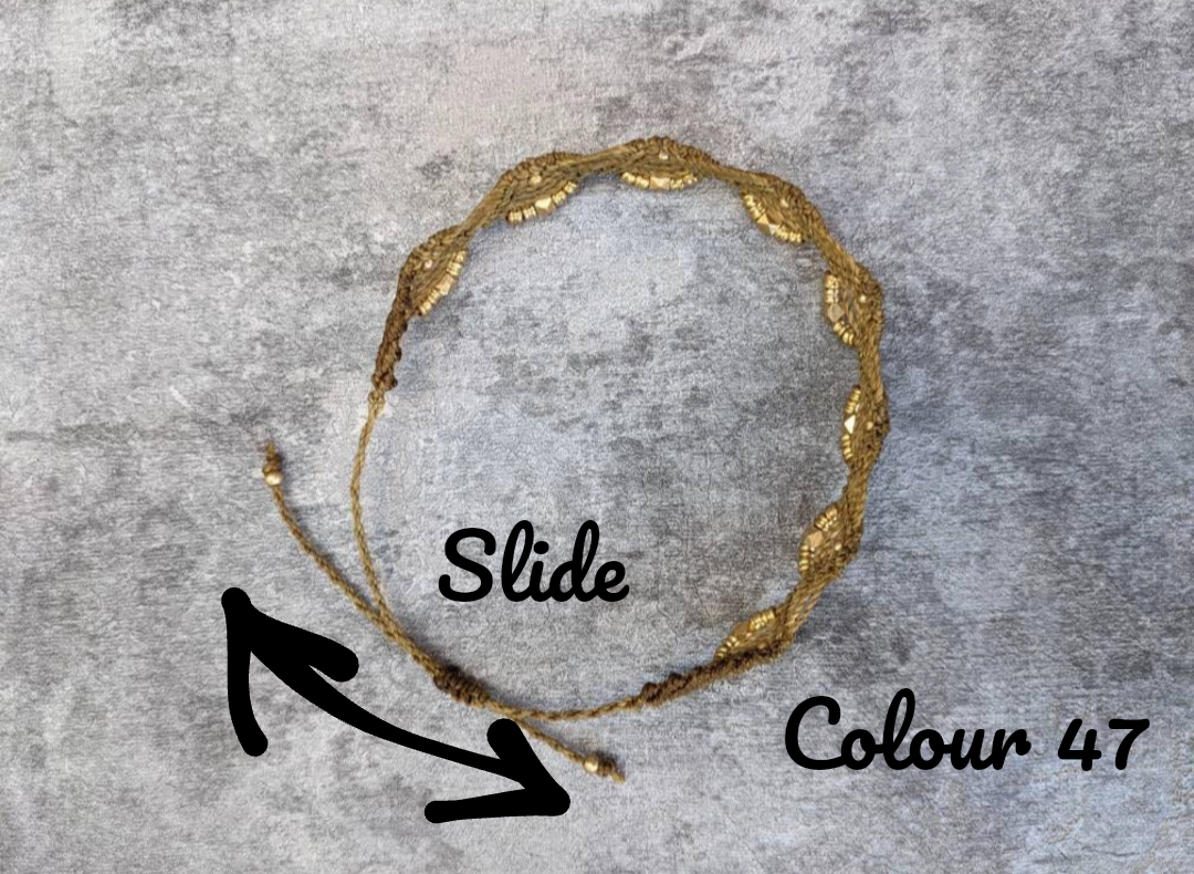 Makramee Hippie Fusskettchen personalisiert • Siem • Gypsy Festival boho Fussschmuck mit Perlen