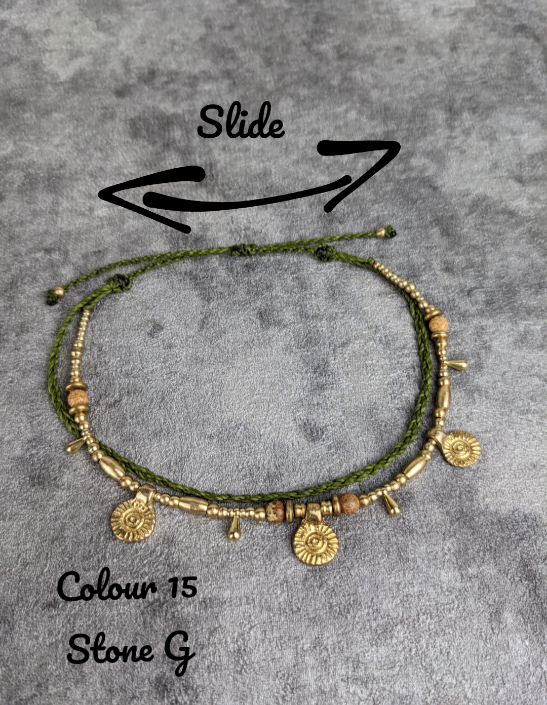 Layered Fusskettchen personalisiert mit Perlen • Aukland • Gypsy Festival boho Fussschmuck mit Tropfen Anhänger