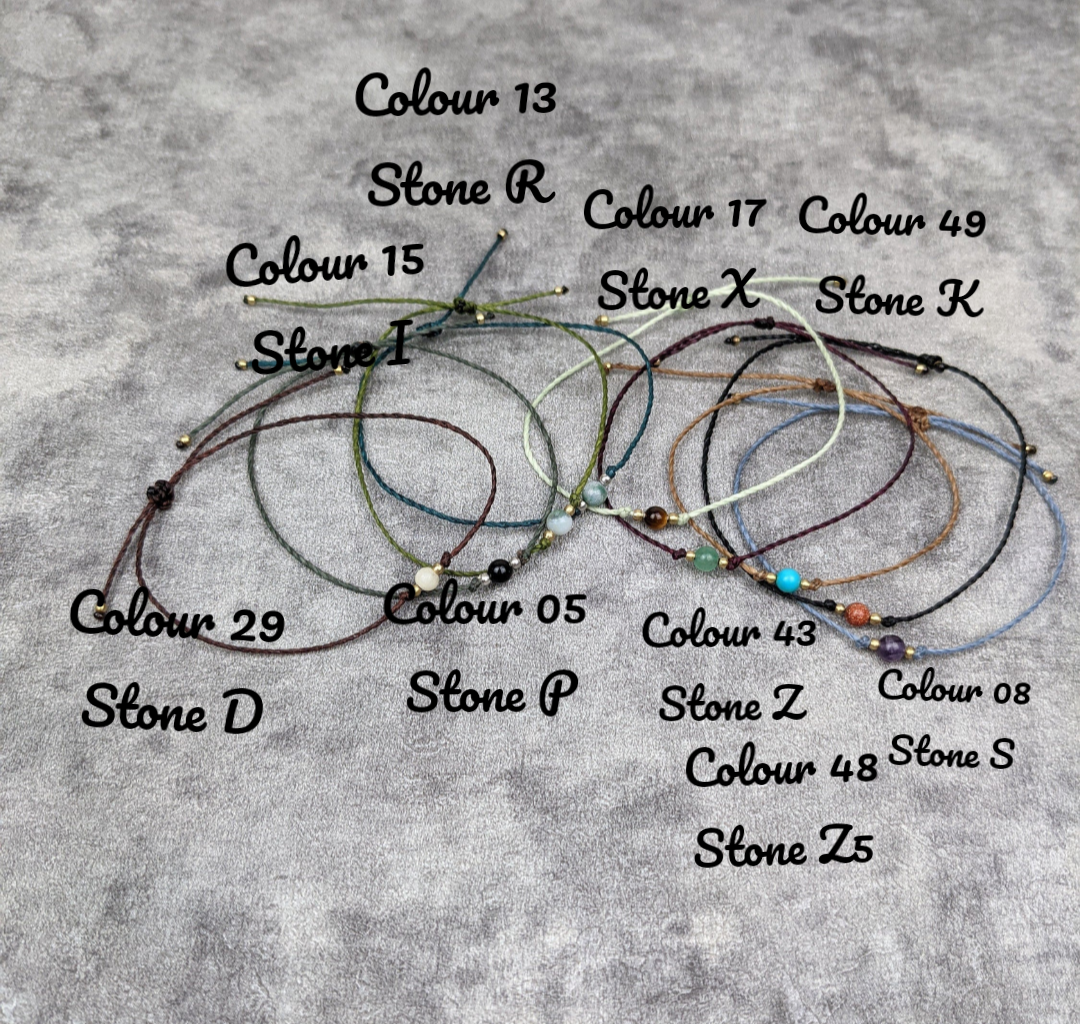 minimalistisches boho Fusskettchen mit Geburtsstein Perle • Bangkok • personalisiert verstellbar Fusschmuck