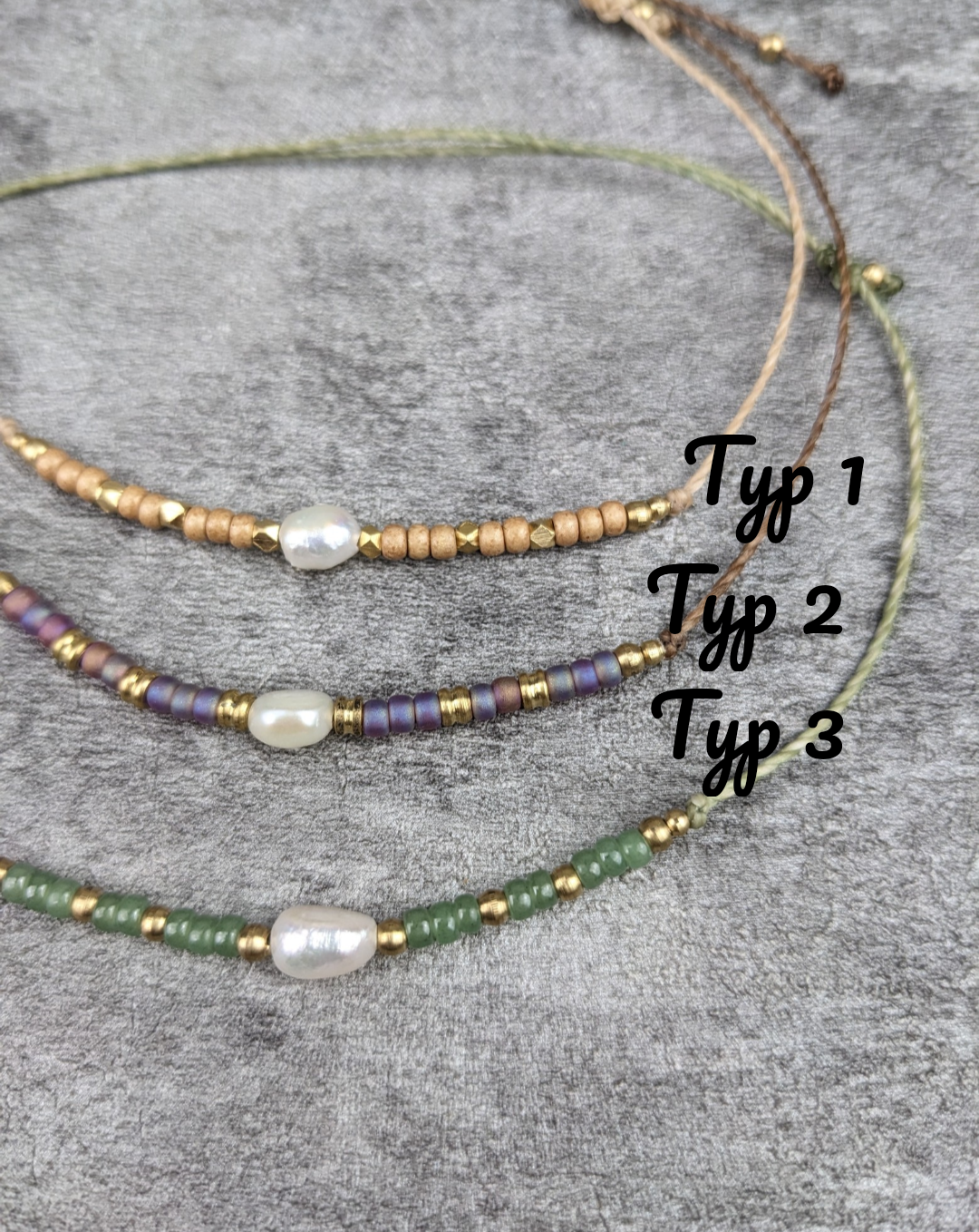 buntes Süßwasserperlen Armband mit Glasperlen. minimalisitsches Rocailles armband im Strand look