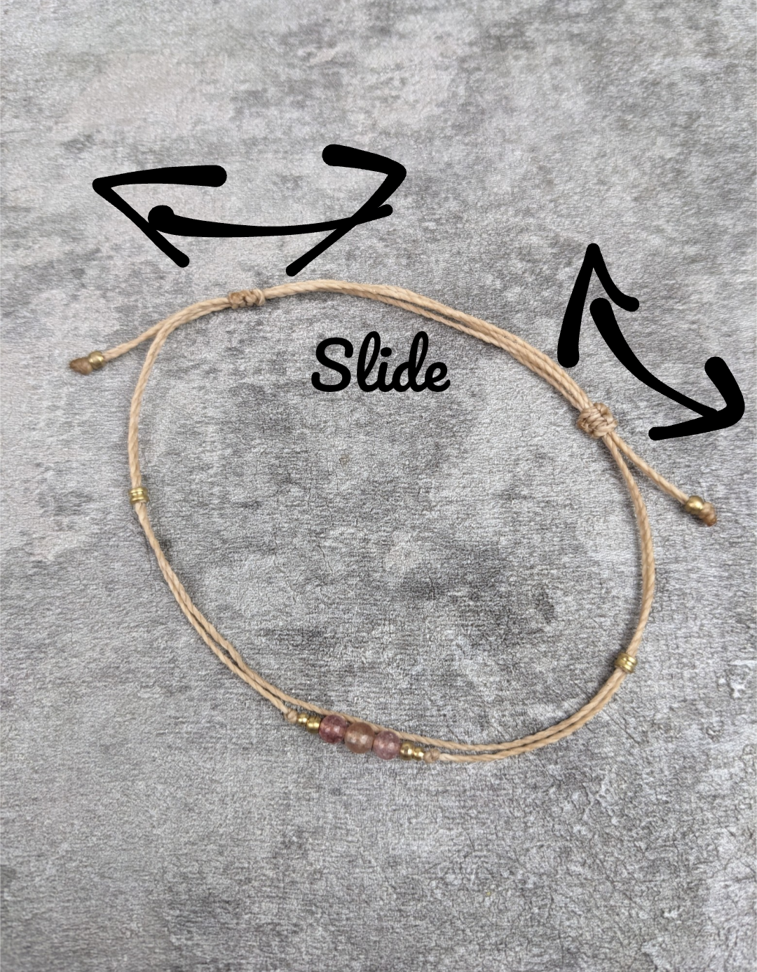 minimalistisches Fusskettchen mit Geburtsstein im boho style • Stone • personalisierter Edelstein hippie Fussschmuck