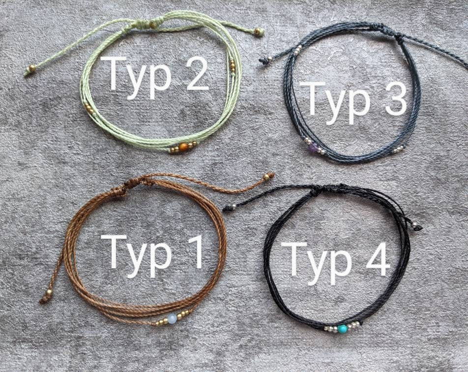 zartes edelstein fußband mit edelsteinperle und goldenen messingperlen