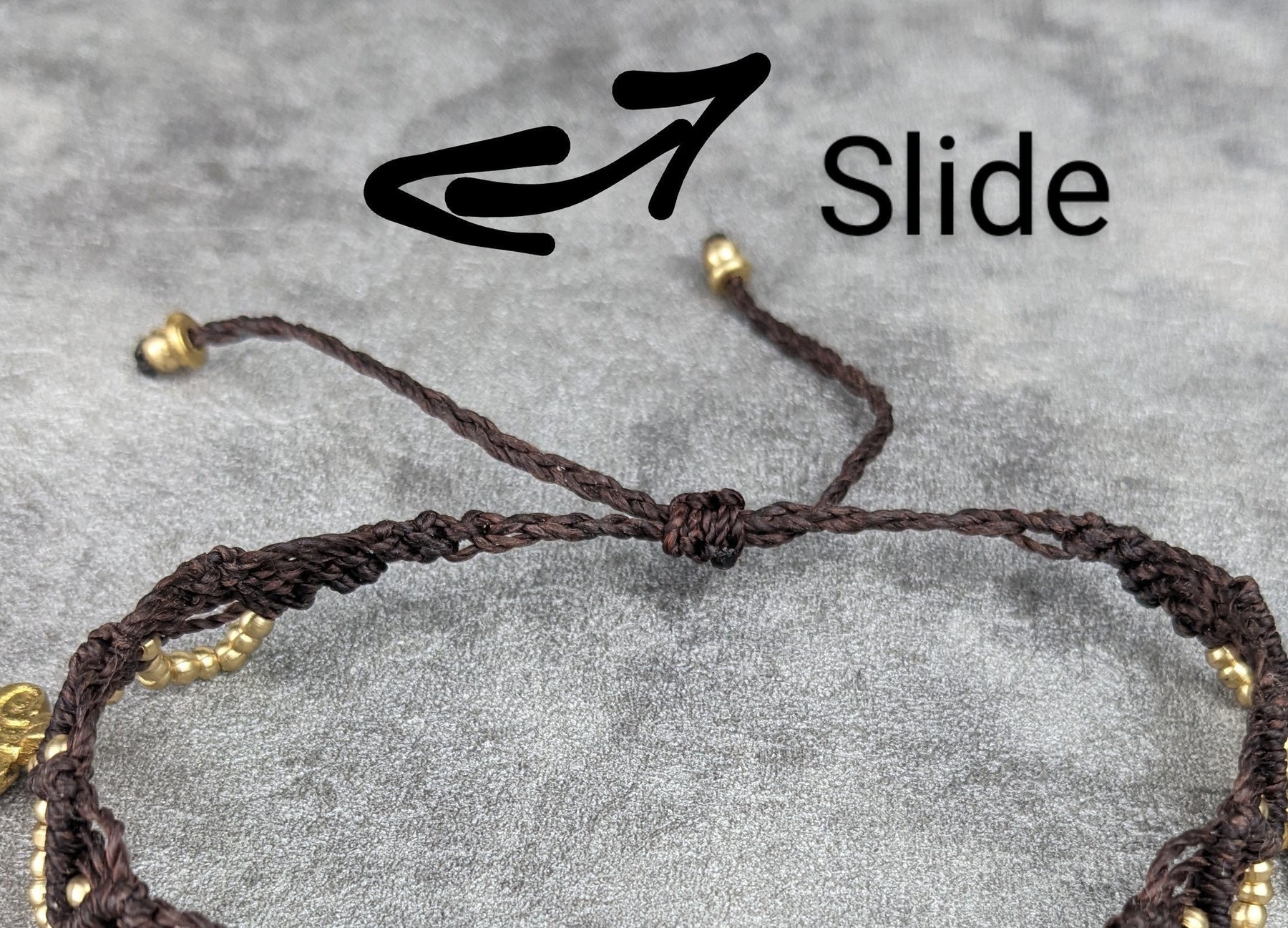 Gypsy Fußkettchen Delhi • Makramee Fußband • handmade anklet • Geschenk für Freundin • Festival look • Hippielook • geknüpftes Fußkettchen