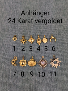 Minimalistisches Glasperlen boho Fusskettchen • Kybele • 24 K vergoldeter personalisierter Fussschmuck mit Perlen