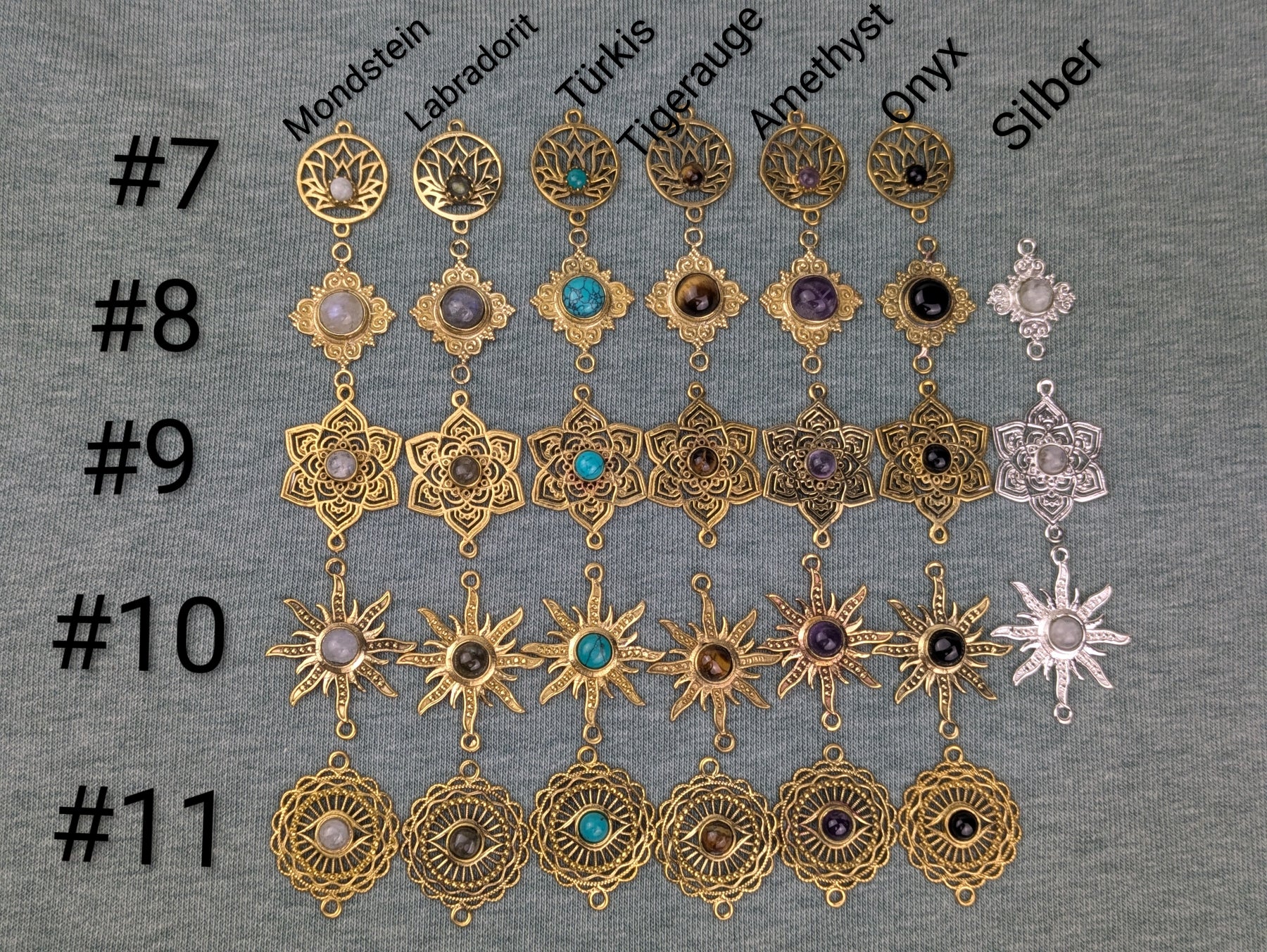 Goldenes boho Sonnen Armband • Seoul sun • minimalistisches Messing Armband mit Edelsteinperle personalisiert