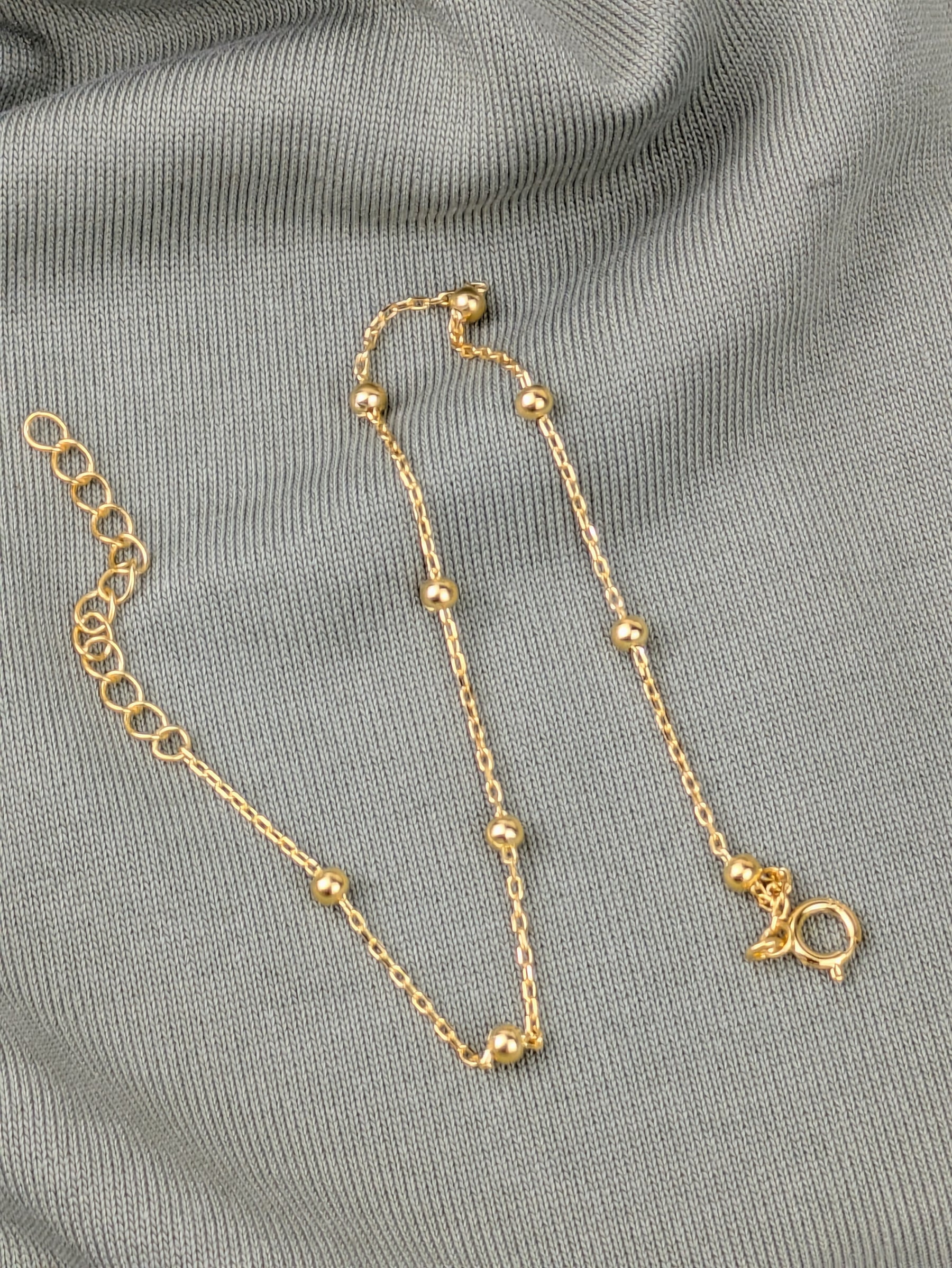 Minimalistisches 925er Silber Armband 18 Karat vergoldet verstellbar filigranes Armband