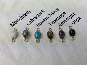 Charm mit Edelsteinfassung