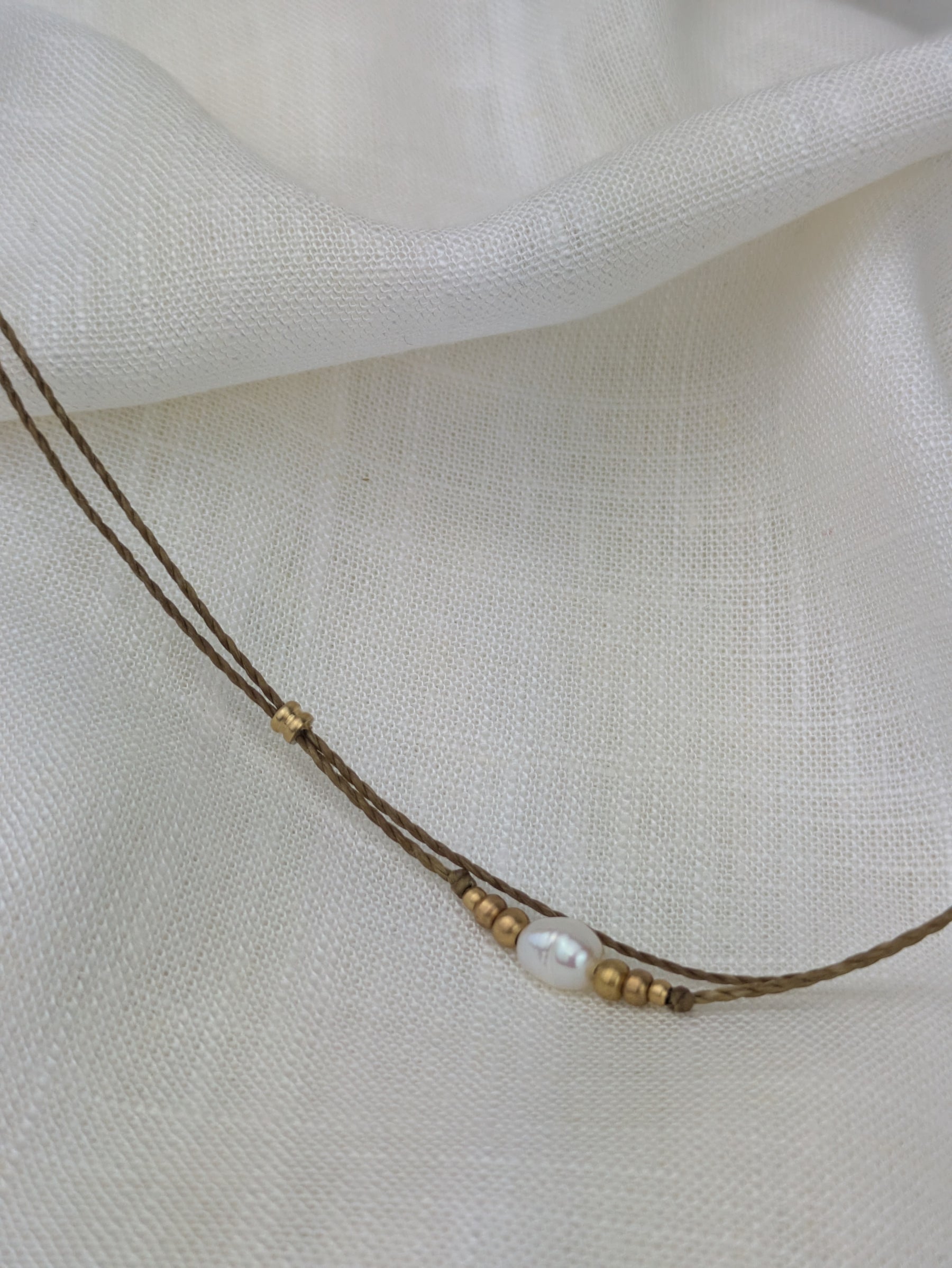 Boho Süßwasserperlen Halskette für Damen • Harmonie • minimalistische Kette