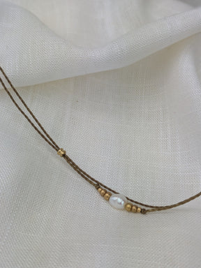 Boho Süßwasserperlen Halskette für Damen • Harmonie • minimalistische Kette