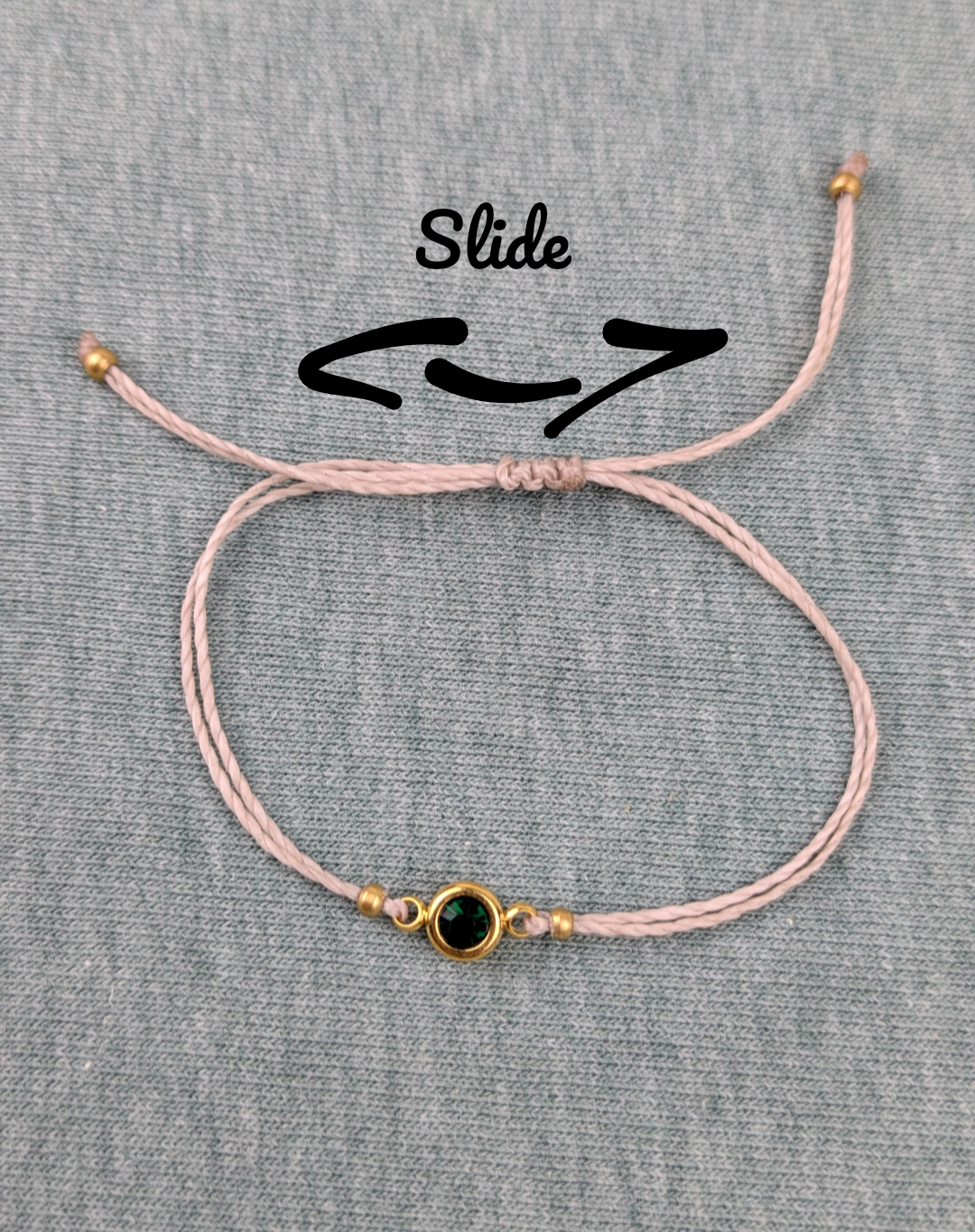 Minimalistisches Geburtssteinarmband mit Edelsteinfassung • Birth • personalisiertes Armkettchen