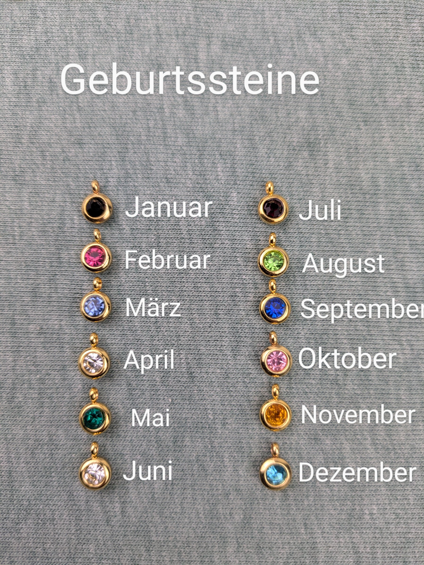 Geburtsstein Choker Kette für Damen und Herren • Birth • feine Halskette Halsband in verschiedenen Farben