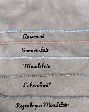 Vergoldetes Edelstein mit Süßwasserperlen Klasse 5A  • cute • dezente personalisierte boho Armkette