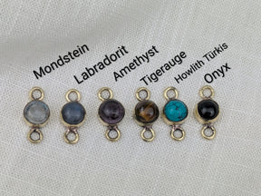 Charm mit Edelsteinfassung