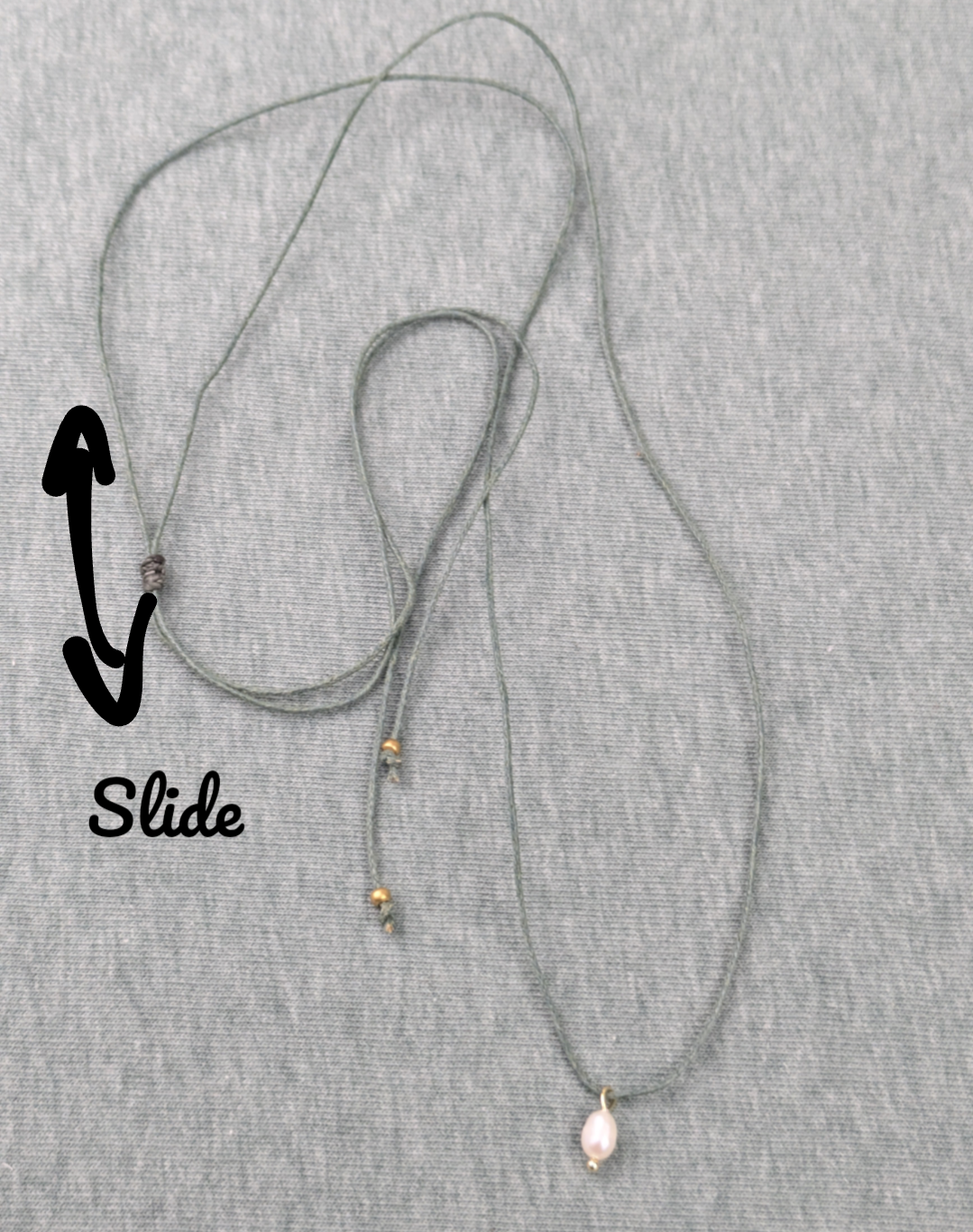 Süßwasserperlen Baumwoll Choker Kette für Damen und Herren • Sweetwater • vegane Halskette Halsband in verschiedenen Farben
