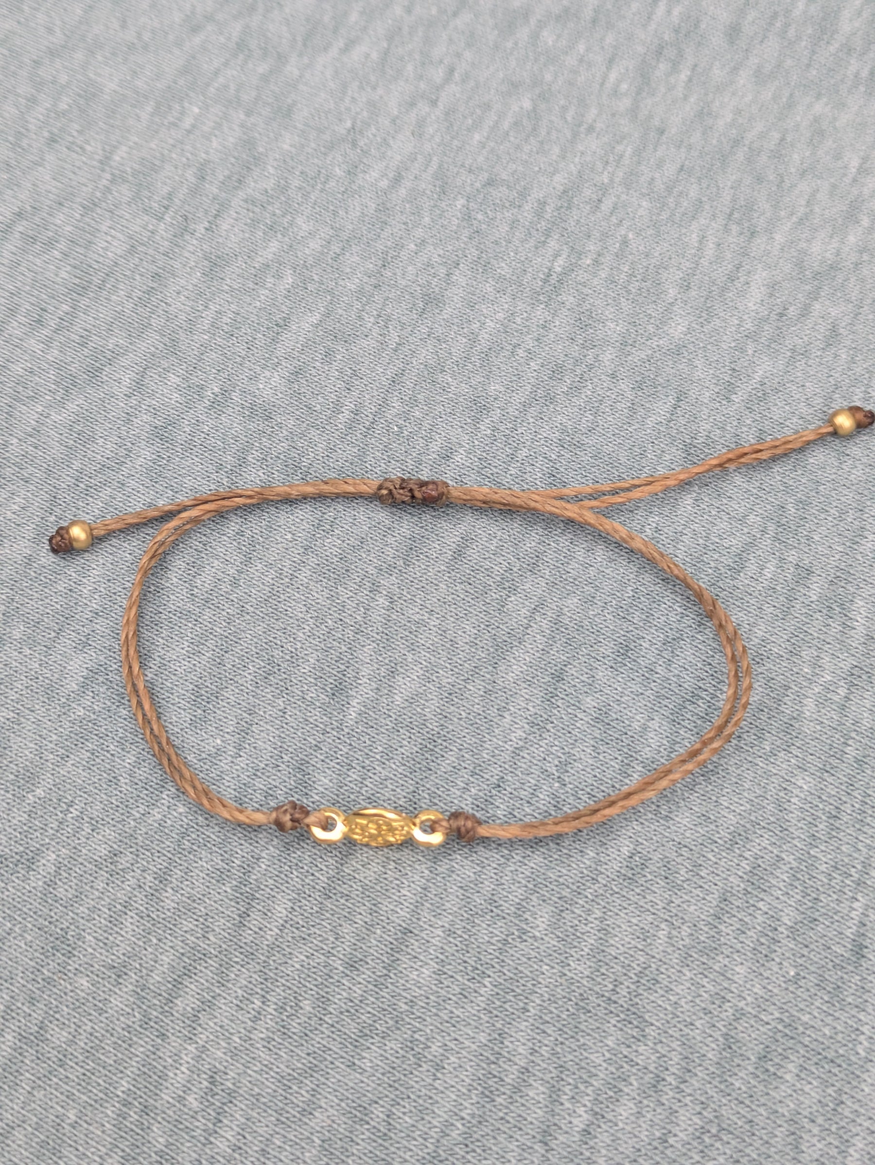 Kopie Minimalistisches boho Freundschaftsarmband mit 24 Karat vergoldetem Ornament • Heart • personalisiertes Armkettchen
