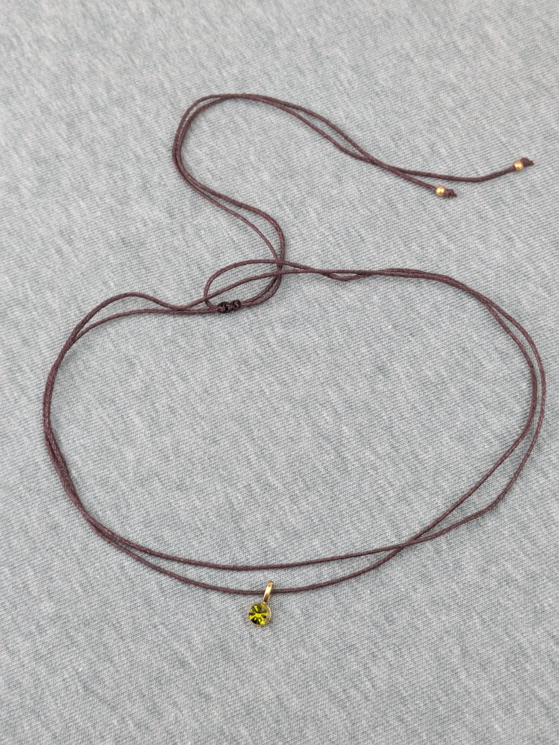 Geburtsstein Baumwoll Choker Kette für Damen und Herren • Birth • vegane Halskette Halsband in verschiedenen Farben