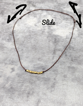 Minimalistische Choker Kette für Damen mit mini Diamantperlen • Bright • feine Halskette Halsband in verschiedenen Farben