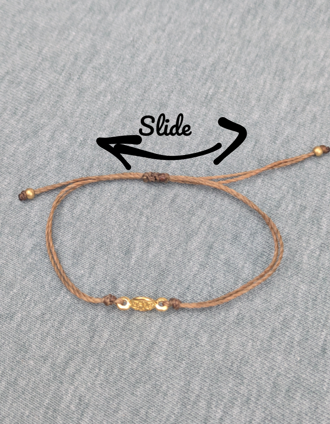 Kopie Minimalistisches boho Freundschaftsarmband mit 24 Karat vergoldetem Ornament • Heart • personalisiertes Armkettchen