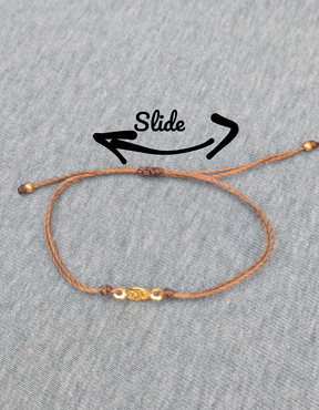 Kopie Minimalistisches boho Freundschaftsarmband mit 24 Karat vergoldetem Ornament • Heart • personalisiertes Armkettchen