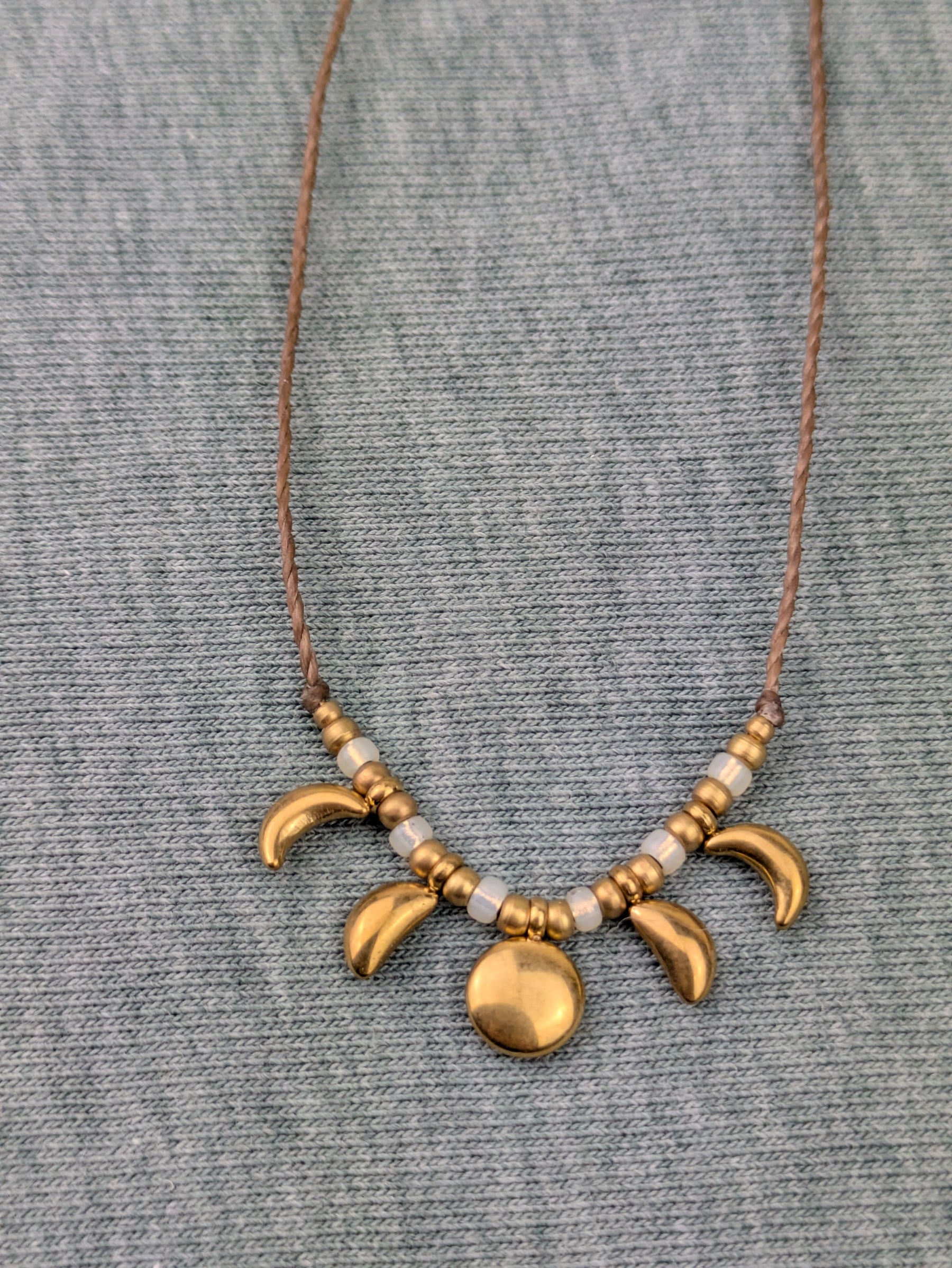 Boho Mondphasen Halskette für Damen • Soft • minimalistische Kette für den Strand