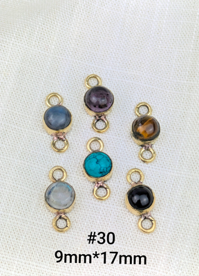 Charm mit Edelsteinfassung