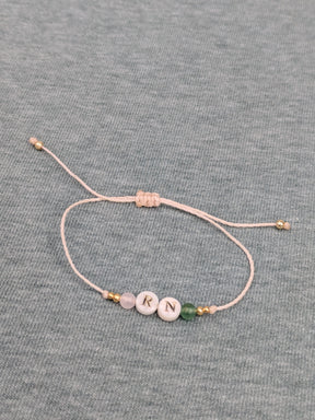 Minimalistisches personalisiertes Partnerarmband verstellbar • Letter • filigranes Armband im surfer Style