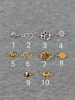 Kopie Minimalistisches boho Freundschaftsarmband mit 24 Karat vergoldetem Ornament • Heart • personalisiertes Armkettchen