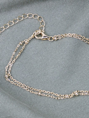 Minimalistisches 925er Silber Armband 18 Karat vergoldet verstellbar filigranes Armband